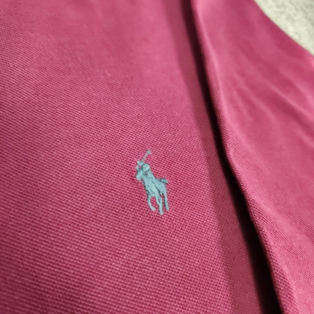 Polo Ralph Lauren Shirt Men 4XLT Iconic‎ Mesh Polo Cotton Red Wealth Luxury Pony